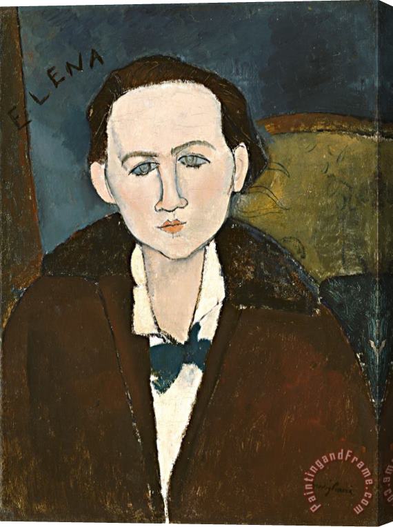 Amedeo Modigliani Elena Pavlowski Stretched Canvas Print / Canvas Art