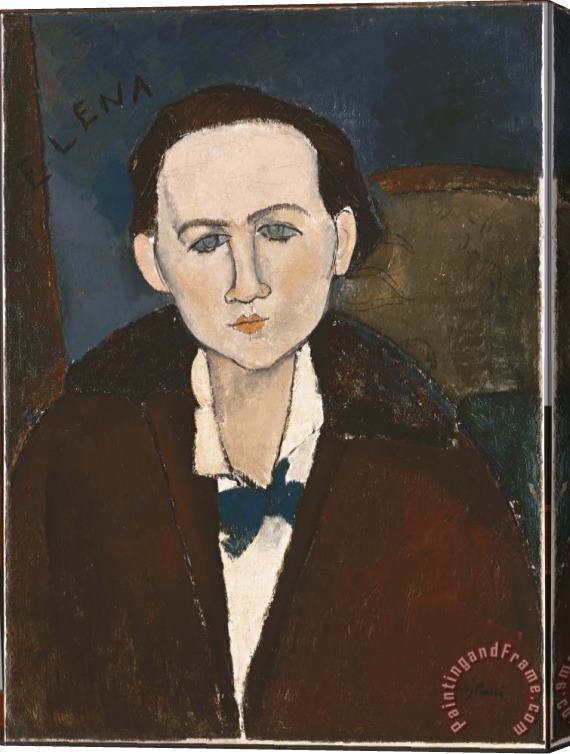 Amedeo Modigliani Elena Povolozky Stretched Canvas Painting / Canvas Art