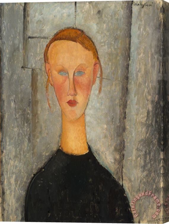 Amedeo Modigliani Girl with Blue Eyes Stretched Canvas Painting / Canvas Art