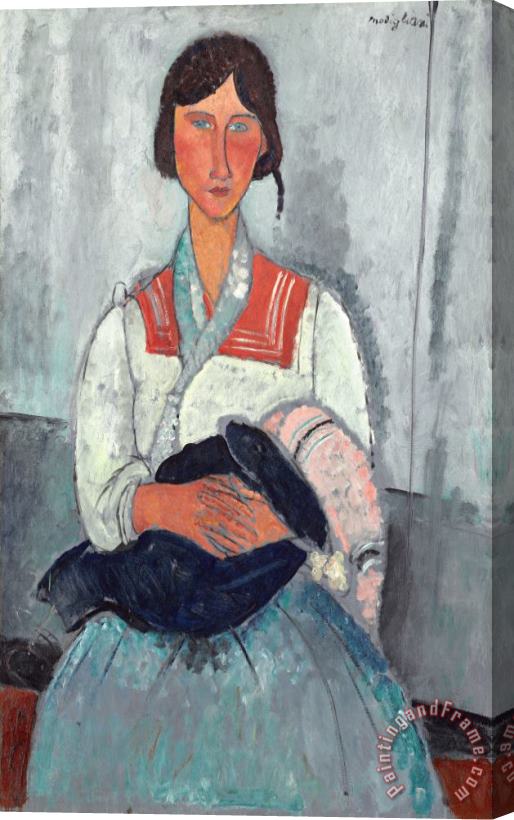 Amedeo Modigliani Gypsy Woman With Baby Stretched Canvas Print / Canvas Art