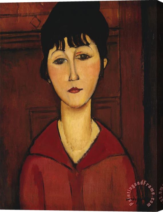 Amedeo Modigliani Head of a Young Girl Stretched Canvas Print / Canvas Art