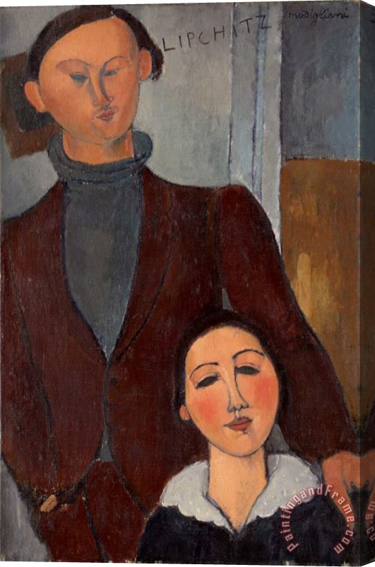 Amedeo Modigliani Jacques And Berthe Lipchitz Stretched Canvas Print / Canvas Art