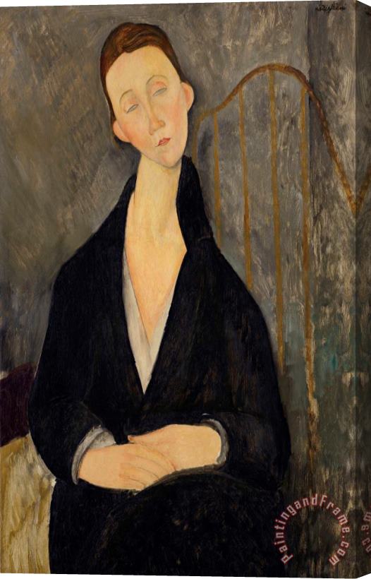 Amedeo Modigliani Lunia Czechowska (a La Robe Noire), 1919 Stretched Canvas Painting / Canvas Art