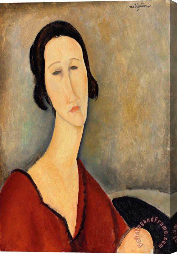 Amedeo Modigliani Madame Hanka Zborowska, 1917 Stretched Canvas Painting / Canvas Art