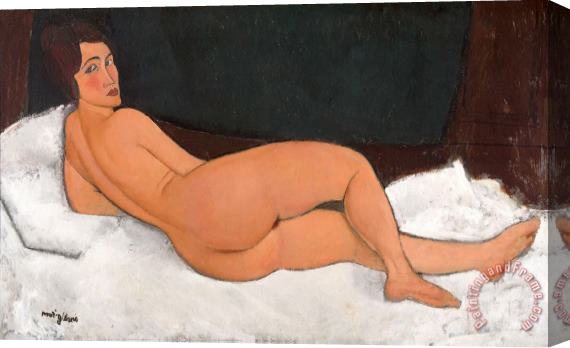 Amedeo Modigliani Nu Couche (sur Le Cote Gauche), 1917 Stretched Canvas Print / Canvas Art