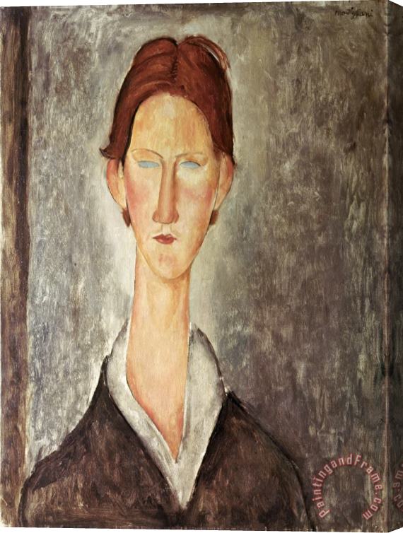 Amedeo Modigliani Portrait of a Student Stretched Canvas Print / Canvas Art