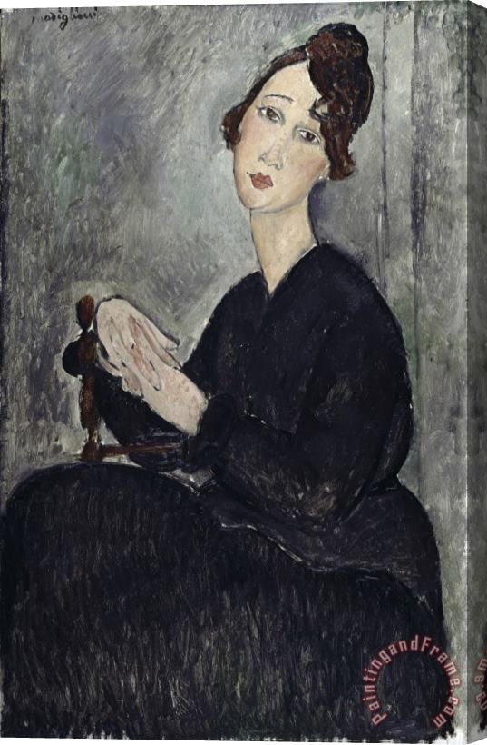 Amedeo Modigliani Portrait of Dedie (odette Hayden) Stretched Canvas Painting / Canvas Art