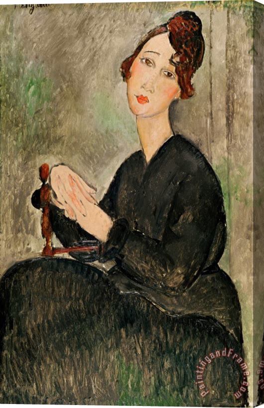 Amedeo Modigliani Portrait of Dedie Hayden Stretched Canvas Print / Canvas Art
