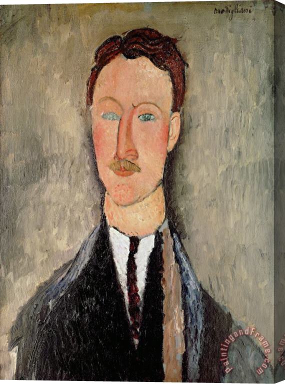 Amedeo Modigliani Portrait of Leopold Survage (1879 1968) Stretched Canvas Painting / Canvas Art