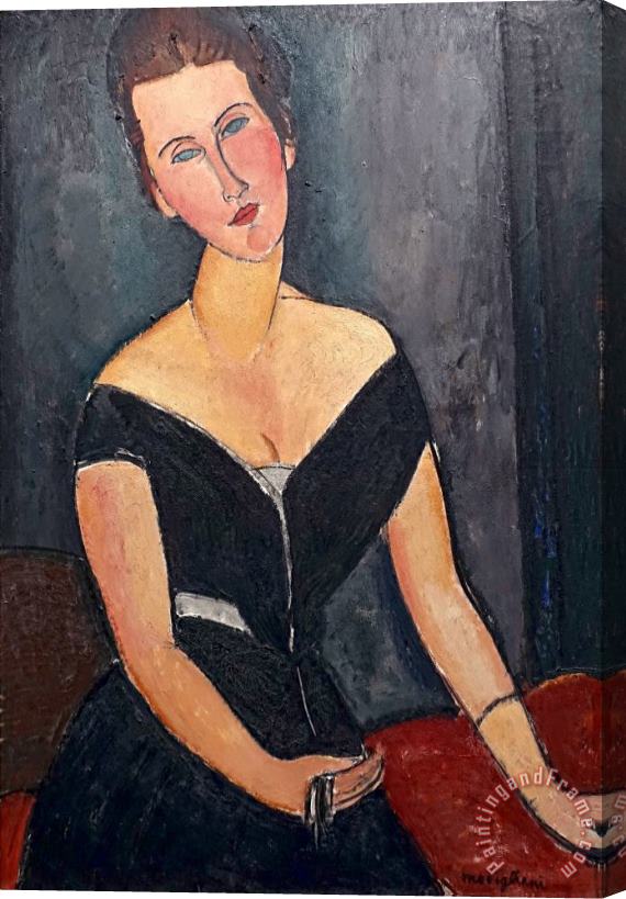Amedeo Modigliani Portrait of Madame Cecile Van Muyden, 1917 Stretched Canvas Painting / Canvas Art