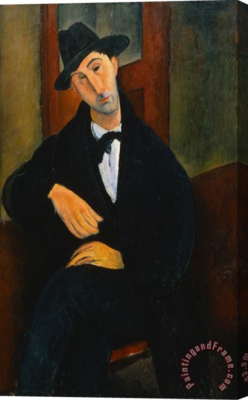 Amedeo Modigliani Portrait of Mario Stretched Canvas Print / Canvas Art