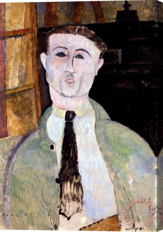 Amedeo Modigliani Portrait Of Paul Guillaume Stretched Canvas Print / Canvas Art