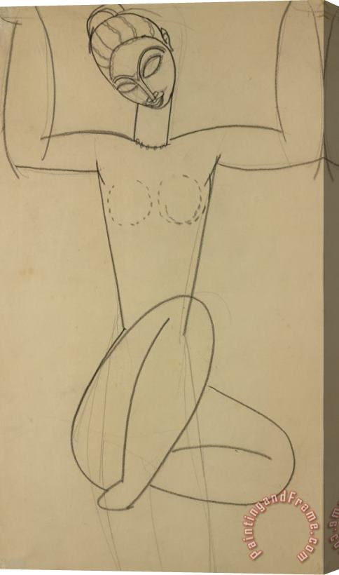 Amedeo Modigliani Seated Caryatid Stretched Canvas Print / Canvas Art