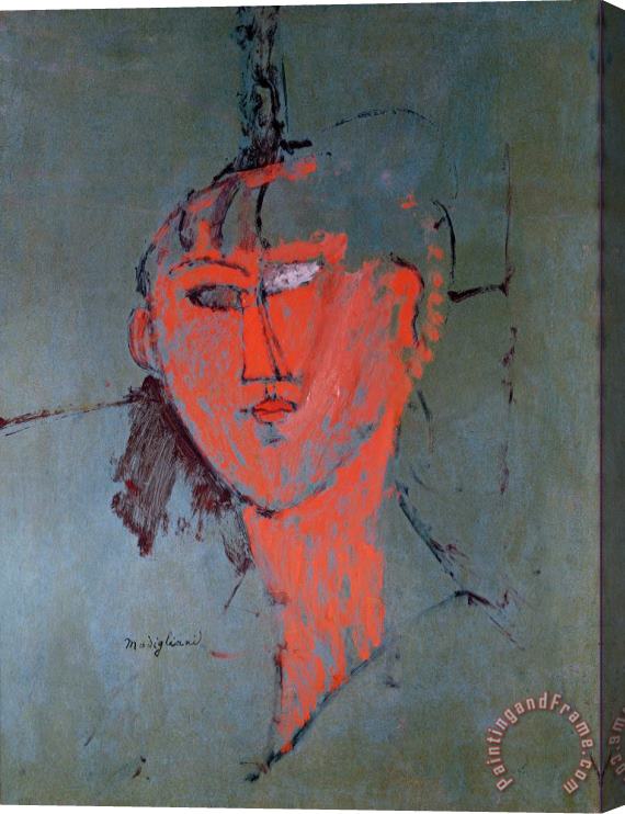Amedeo Modigliani The Red Head Stretched Canvas Painting / Canvas Art