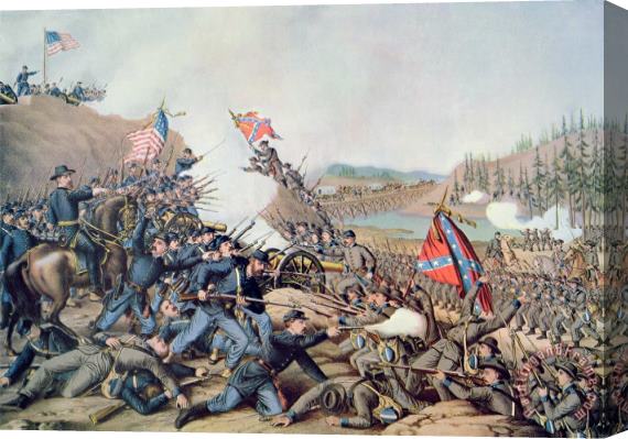 American School Battle of Franklin November 30th 1864 Stretched Canvas Painting / Canvas Art