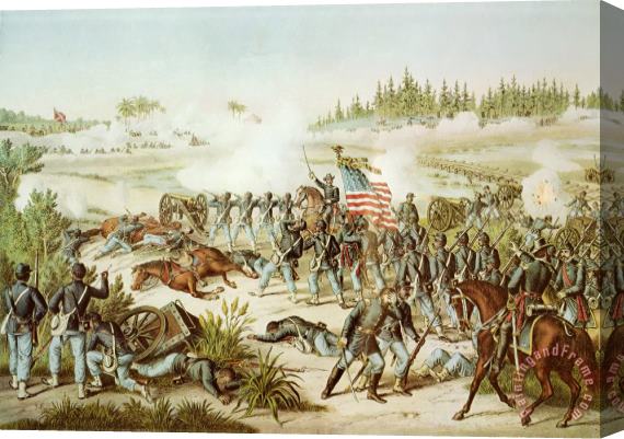 American School Battle of Olustee Stretched Canvas Painting / Canvas Art