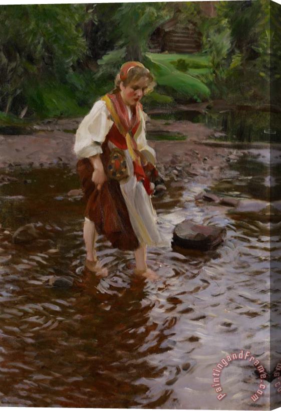 Anders Leonard Zorn The Girl From Alvdalen Stretched Canvas Print / Canvas Art
