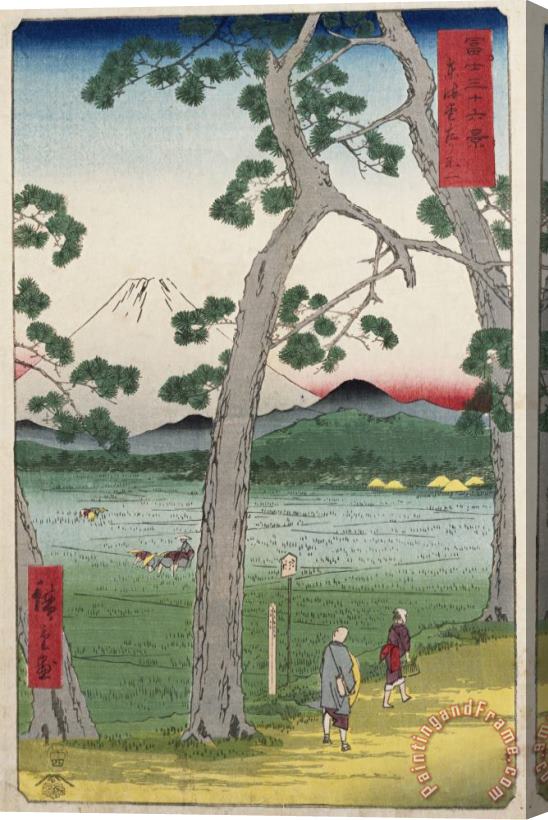 Ando Hiroshige Fuji on The Left of The Tokaido Road Stretched Canvas Painting / Canvas Art