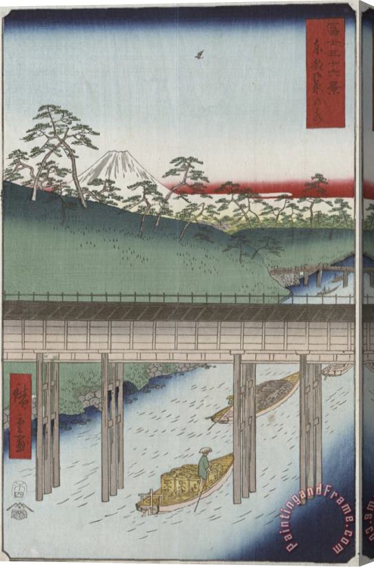 Ando Hiroshige Ochanomizu in The Eastern Capital Stretched Canvas Painting / Canvas Art