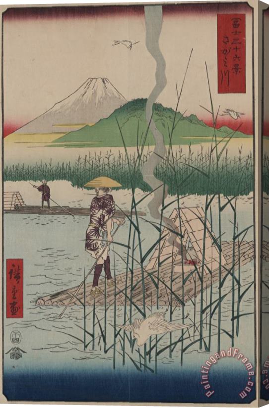 Ando Hiroshige Sagami River Stretched Canvas Print / Canvas Art