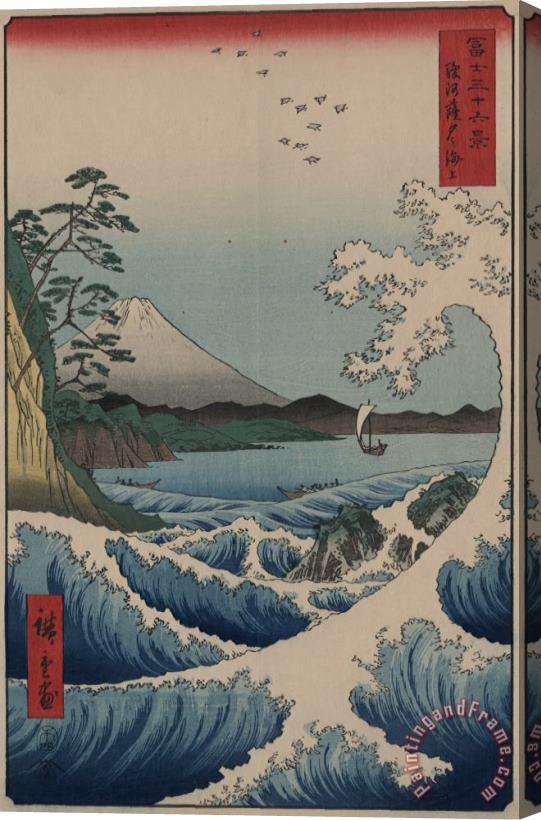 Ando Hiroshige Sea at Satta in Suruga Province Stretched Canvas Painting / Canvas Art