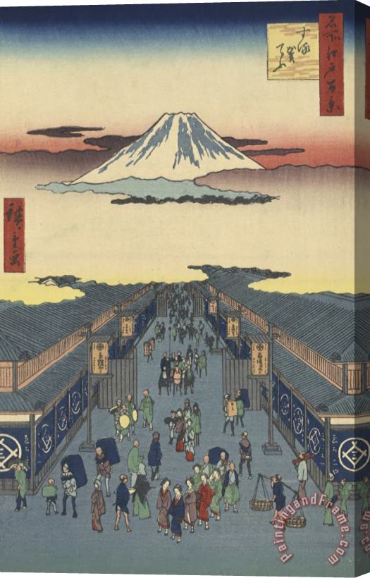 Ando Hiroshige Suruga Cho Stretched Canvas Painting / Canvas Art