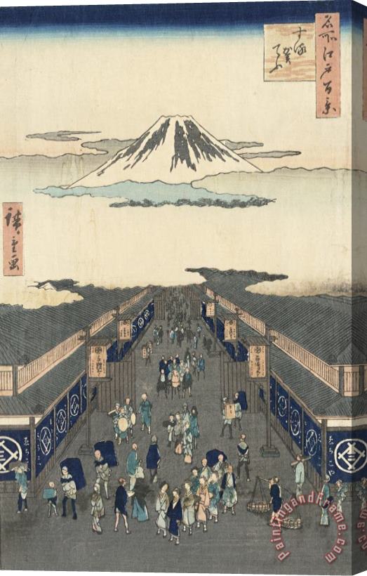 Ando Hiroshige Surugacho Stretched Canvas Print / Canvas Art