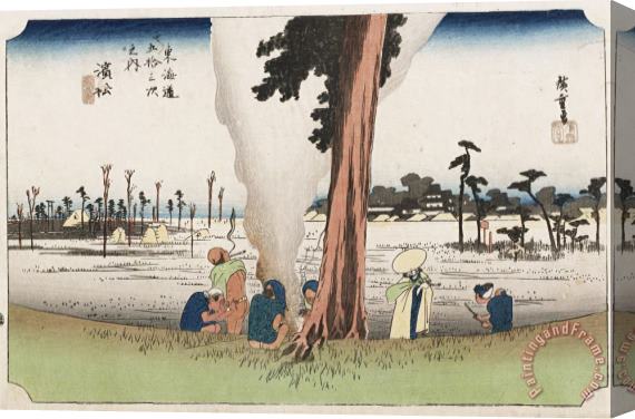 Ando Hiroshige Winter View, Hamamatsu Stretched Canvas Painting / Canvas Art