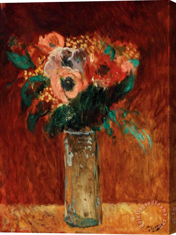 Andre Derain Vase De Fleurs Stretched Canvas Painting / Canvas Art