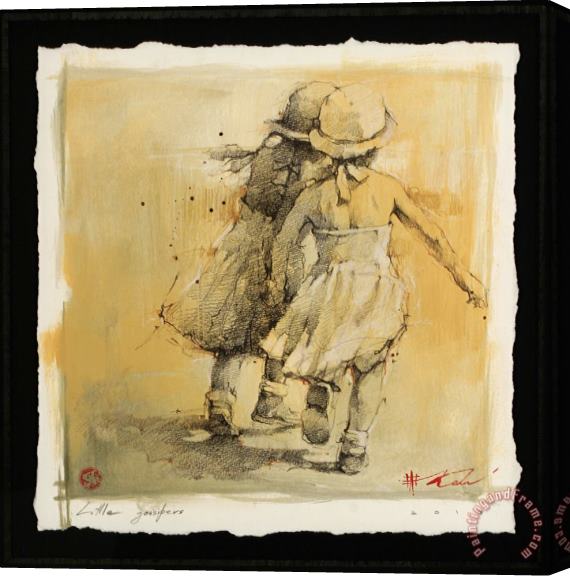 Andre Kohn Little Gossipers Stretched Canvas Print / Canvas Art