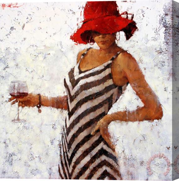 Andre Kohn Rhapsody on The Theme of Vintage Bordeaux Stretched Canvas Painting / Canvas Art