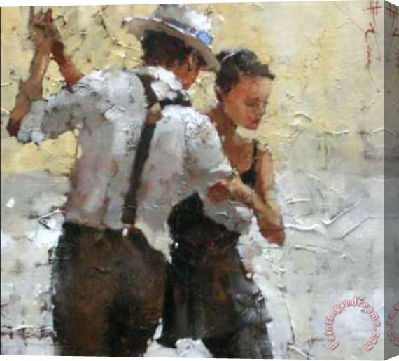 Andre Kohn Tango Cropped Stretched Canvas Painting / Canvas Art