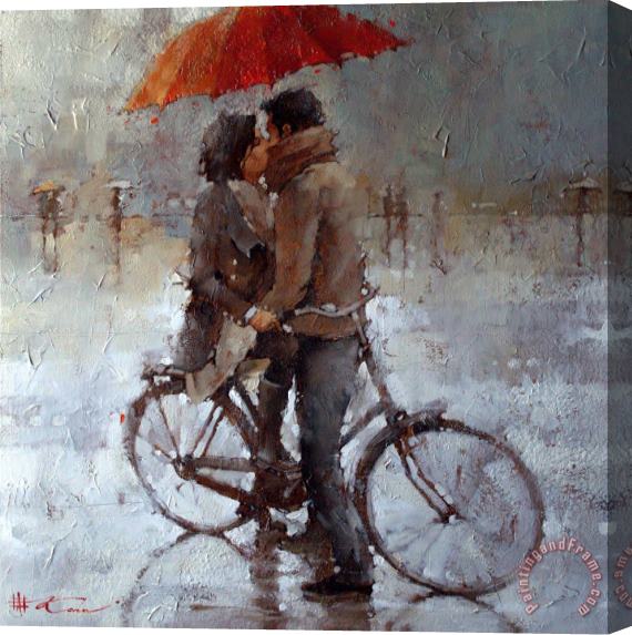 Andre Kohn Umbrellas of Cherbourg Stretched Canvas Print / Canvas Art