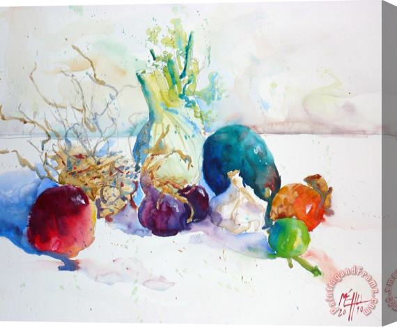 Andre Mehu Vegetables and fruits Stretched Canvas Print / Canvas Art