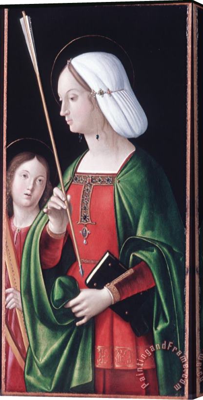 Andrea Solario St. Ursula Stretched Canvas Painting / Canvas Art
