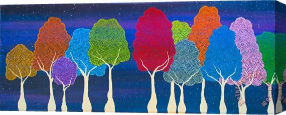 Andrea Youngman Please Don't Lick the Sherbet Trees Stretched Canvas Painting / Canvas Art