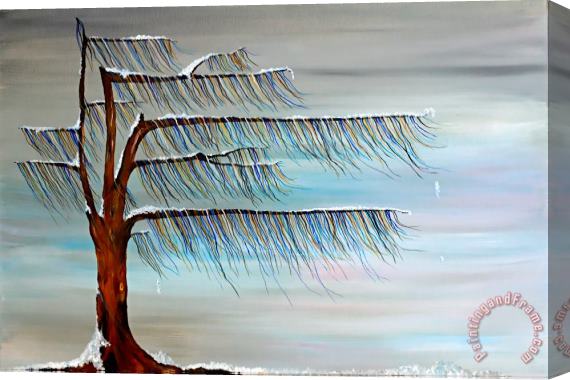 Andrea Youngman Winter Blues Stretched Canvas Painting / Canvas Art