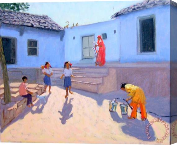 Andrew Macara Filling Water Buckets Stretched Canvas Painting / Canvas Art