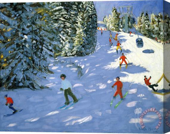 Andrew macara Gondola Austrian Alps Stretched Canvas Print / Canvas Art