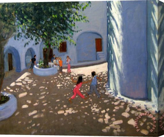 Andrew Macara Mykonos monastery Stretched Canvas Painting / Canvas Art
