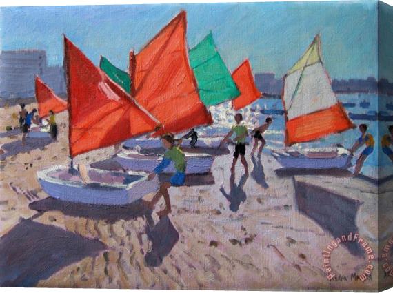 Andrew Macara Red Sails Stretched Canvas Painting / Canvas Art