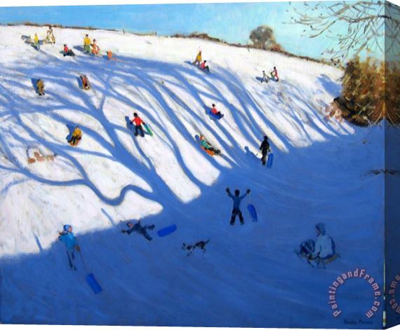 Andrew Macara Shandows on a hill Monyash Stretched Canvas Painting / Canvas Art