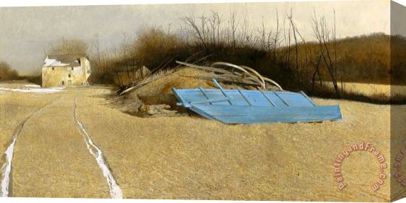 andrew wyeth Flood Plain 1986 Stretched Canvas Print / Canvas Art