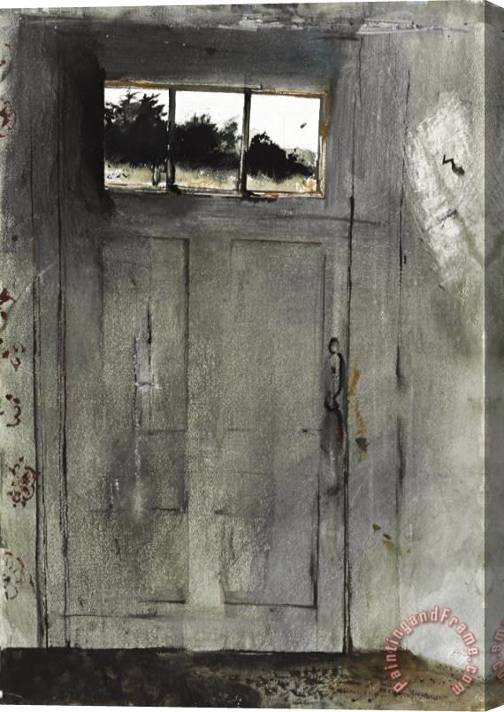 andrew wyeth Front Door at Teel's, 1954 Stretched Canvas Print / Canvas Art