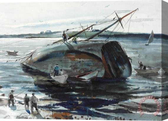 andrew wyeth Trawler Aground, 1940 Stretched Canvas Painting / Canvas Art