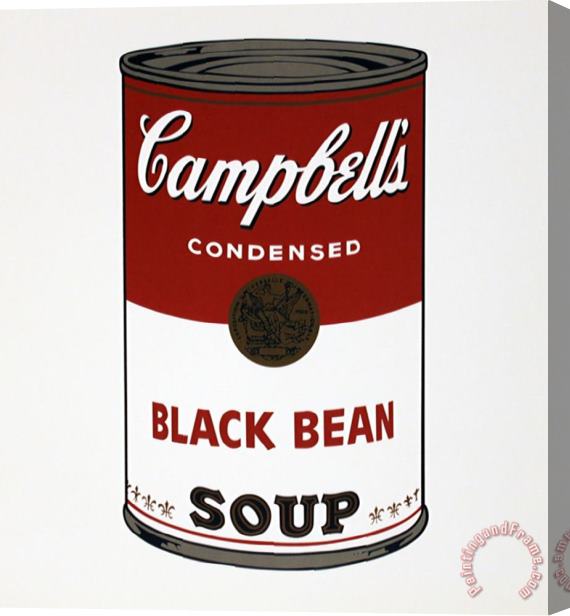 Andy Warhol Black Bean Soup Stretched Canvas Print / Canvas Art