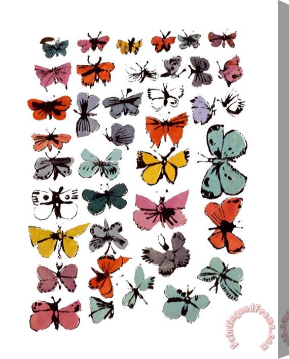 Andy Warhol Butterflies 1955 Stretched Canvas Painting / Canvas Art