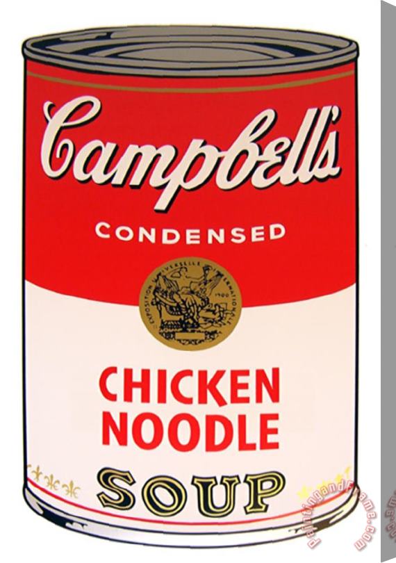 Andy Warhol Campbell S Soup Chicken Noodle Stretched Canvas Painting / Canvas Art