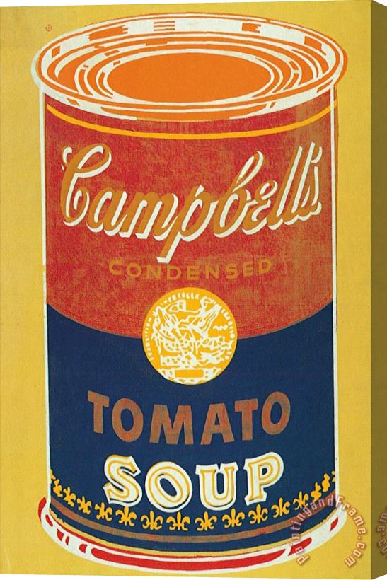 Andy Warhol Colored Campbell S Soup Can C 1965 Yellow Blue Stretched Canvas Painting / Canvas Art
