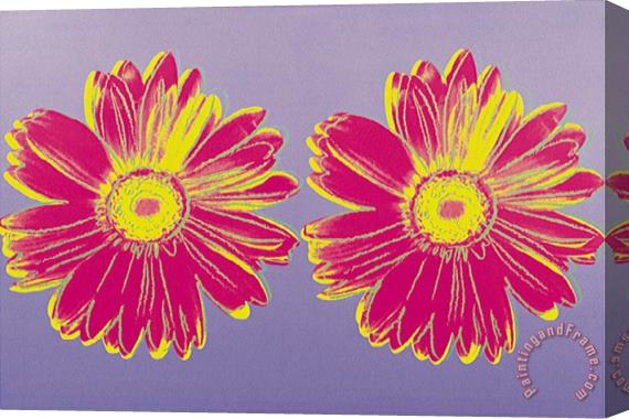 Andy Warhol Daisy C 1982 Double Pink Stretched Canvas Painting / Canvas Art